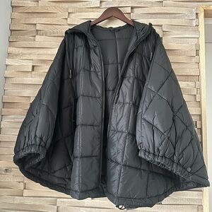 Zara cape puffer coat, size M